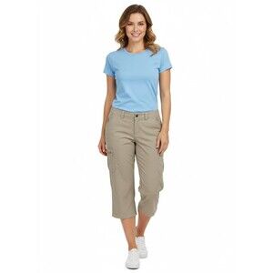 Duluth Capri Cargo Womens Dry on the Fly  beige tan size pants size 16W